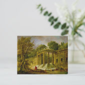 Paviljoen met Cascade, 1760 Briefkaart (Staand voorkant)