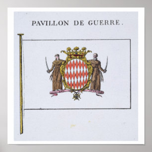 Pavillon de Guerre, detail van de vlaggen uit Mona Poster