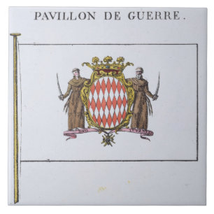 Pavillon de Guerre, detail van de vlaggen uit Mona Tegeltje