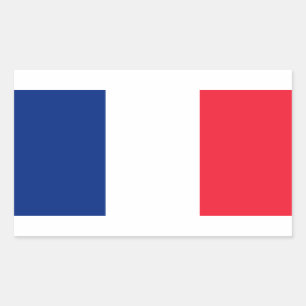 Pavillon de la France Vlag van Frankrijk Rechthoekige Sticker