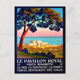 Pavillon Royal, Franse riviera, kust, vintage Briefkaart