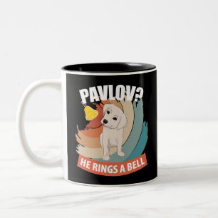 Pavlov Ring a Bell - Pavlov's hond Tweekleurige Koffiemok