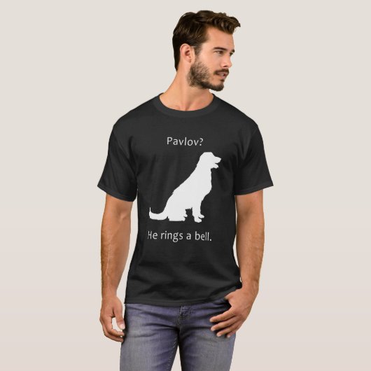 Pavlov S Cat Psychology Pavlov Cat Dog hij Rings A T-shirt (Voorkant volledig)