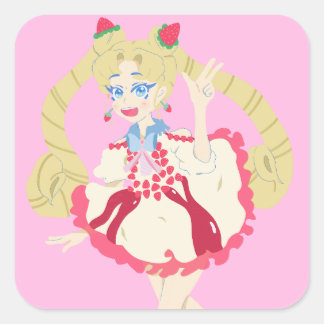 Pavlova Moon Vierkante Sticker