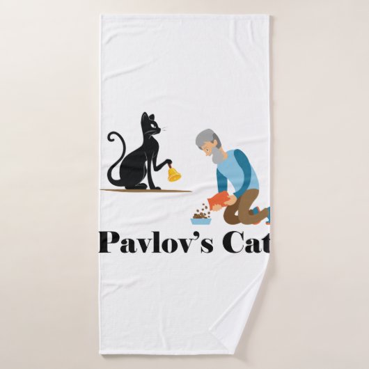 Pavlov's Cat Funny Psychologie Badhanddoek (Badhanddoek)