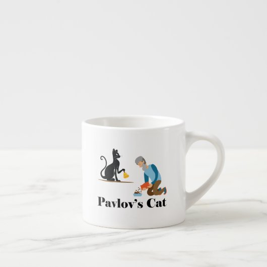 Pavlov's Cat Funny Psychologie Espresso Kop (Rechts)