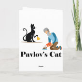 Pavlov's Cat Funny Psychologie Feestdagen Kaart (Achterkant)