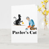 Pavlov's Cat Funny Psychologie Kaart (Gele Bloem)