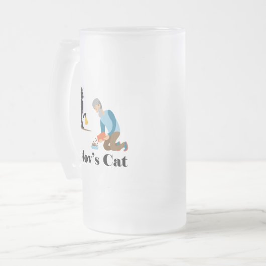 Pavlov's Cat Funny Psychologie Matglas Bierpul (Voorkant links)