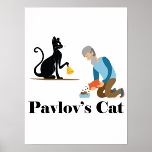 Pavlov's Cat Funny Psychologie Poster