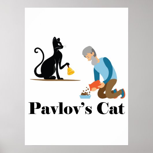 Pavlov's Cat Funny Psychologie Poster (Voorkant)