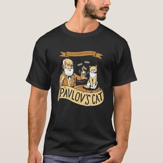 Pavlov's Cat Funny Psychologie T-shirt (Voorkant)