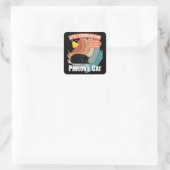Pavlov's Cat - Funny Psychology Vierkante Sticker (Tas)