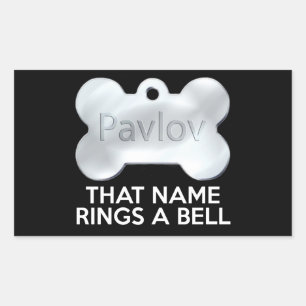 PAVLOVS HOND RECHTHOEKIGE STICKER