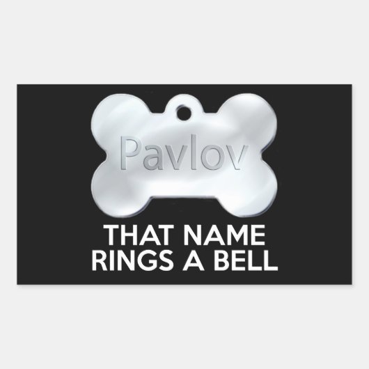 PAVLOV'S HOND RECHTHOEKIGE STICKER (Voorkant)