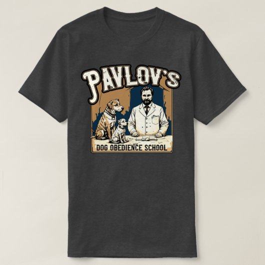  Pavlovs Hondengehoorzaamheidsschool T-shirt (Design voorkant)