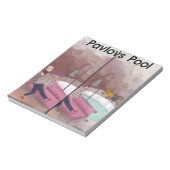 Pavlov's Pool Funny Cartoon Notitieblok (Linkerzijde)