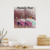 Pavlov's Pool Funny Cartoon Poster (Keuken)