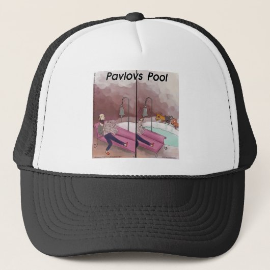 Pavlov's Pool Funny Cartoon Trucker Pet (Voorkant)