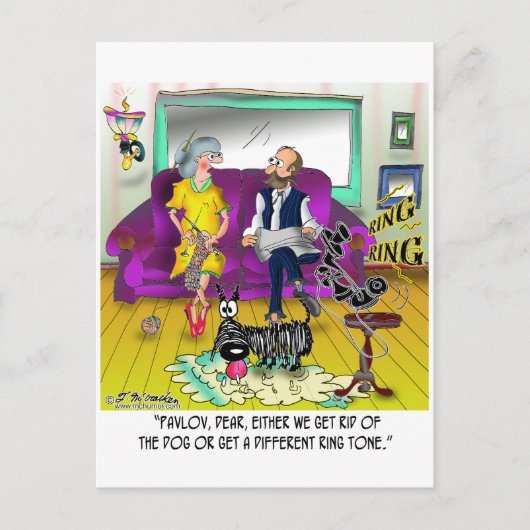 Pavlov's ringtoon briefkaart (Voorkant)