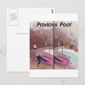Pavlov's Zwembad Grappige Cartoon Briefkaart (Voorkant / Achterkant)