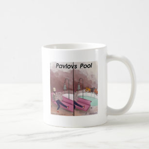 Pavlov's Zwembad Grappige Cartoon Koffiemok