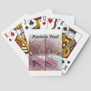 Pavlov's Zwembad Grappige Cartoon Pokerkaarten