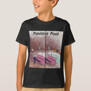 Pavlov's Zwembad Grappige Cartoon T-shirt