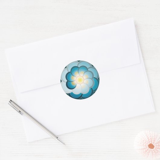 Pavo echte verde. Sticker (Envelop)