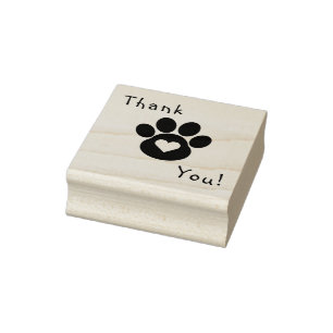 Paw Afdrukken Bedankt Stempel