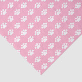 Paw afdrukken op roze achtergrond tissuepapier (Detail)