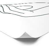 Paw and Hand Line Art Poster (Hoek)