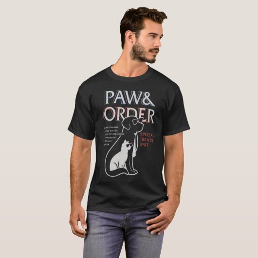 Paw and Order Special Treed Unit Training Dog en T-shirt (Voorkant volledig)
