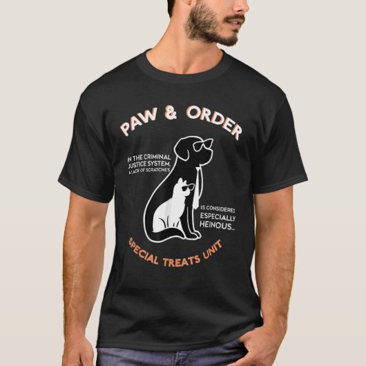 Paw and Order Special Treed Unit Training Dog en T-shirt (Voorkant)