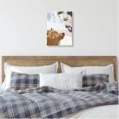 Paw and Pulse I – Animal and Human Bond Canvas Afdruk (Insitu (Slaapkamer))
