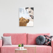 Paw and Pulse I – Animal and Human Bond Canvas Afdruk (Insitu (Woonkamer))