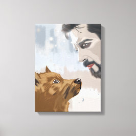 Paw and Pulse I – Animal and Human Bond Canvas Afdruk