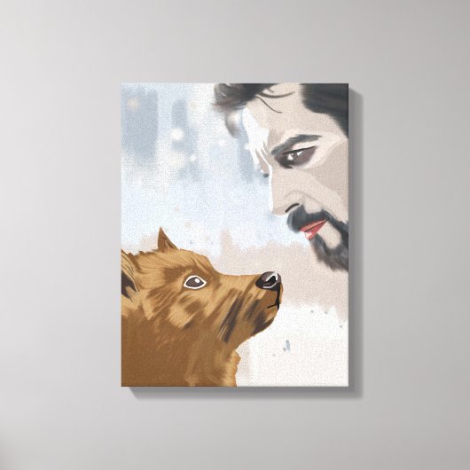 Paw and Pulse I – Animal and Human Bond Canvas Afdruk (Voorkant)