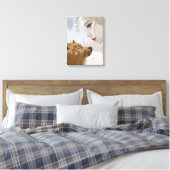 Paw and Pulse II – Animal and Human Bond Canvas Afdruk (Insitu (Slaapkamer))