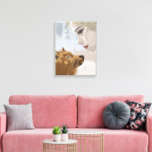 Paw and Pulse II – Animal and Human Bond Canvas Afdruk (Insitu (Woonkamer))