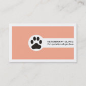 Paw and QR code peach Vet/Veterinary Clinic  Visitekaartje (Voorkant)