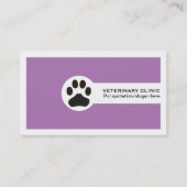 Paw and QR code purple Vet/Veterinary Clinic  Visitekaartje (Voorkant)