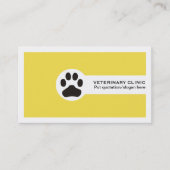 Paw and QR code yellow Vet/Veterinary Clinic  Visitekaartje (Voorkant)