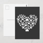 Paw Animal Heart Veterinarian Vet Tech Briefkaart (Voorkant / Achterkant)