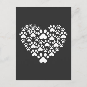 Paw Animal Heart Veterinarian Vet Tech Briefkaart