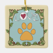 Paw Art Nouveau Keramisch Ornament (Voorkant)