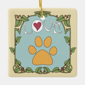 Paw Art Nouveau Keramisch Ornament