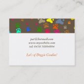 Paw-behangpapier Visitekaartje (Achterkant)