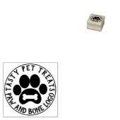 Paw Bone Dog Cat Pet shop Behandeling levensmiddel Rubberstempel (Gestempeld)