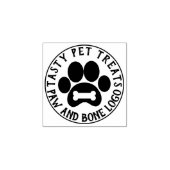 Paw Bone Dog Cat Pet shop Behandeling levensmiddel Rubberstempel (Afrduk)